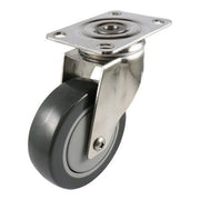 Stainless Swivel Plate Castor - Urethane Wheel, Grey G7 Series - AIMS Industrial Supplies