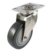 Stainless Swivel Plate Castor - Urethane Wheel, Grey G7 Series1