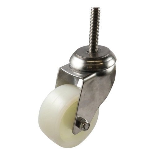 Stainless Swivel Stem Castor - Nylon Wheel, White G7 Series - AIMS Industrial Supplies