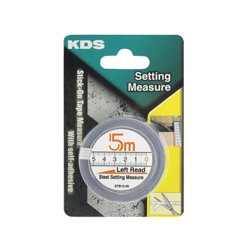 Sterling 13mm x 5m Right to Left Bench Tape / / Stick-On Tape Measure