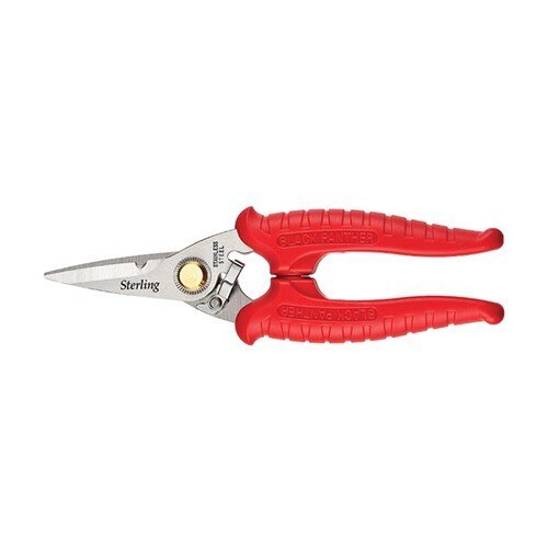 Sterling 185mm Black Panther Red High Tensile Industrial Snips - 29 - 702 - AIMS Industrial Supplies