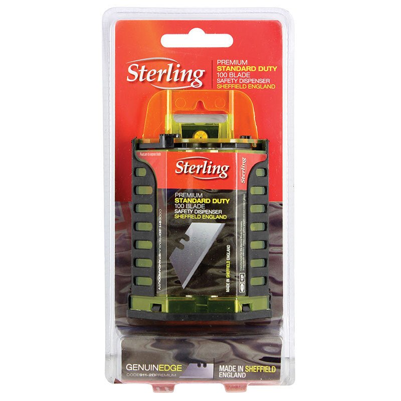 Sterling 911-2D Standard Duty Trimming Blade in Dispenser - 100/Pack - AIMS Industrial Supplies