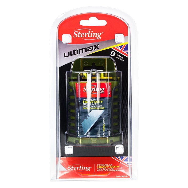 Sterling 921-2D Heavy Duty Trimming Blade In Dispenser - 100/Pack - AIMS Industrial Supplies
