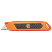 Sterling Auto Retracting Orange Safety Knife w/ Rubber Grip - AIMS Industrial Supplies