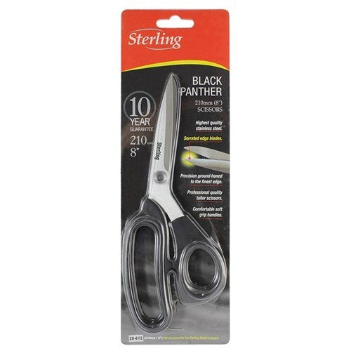 Sterling Curved Blade Black Panther Scissors - 29-8121