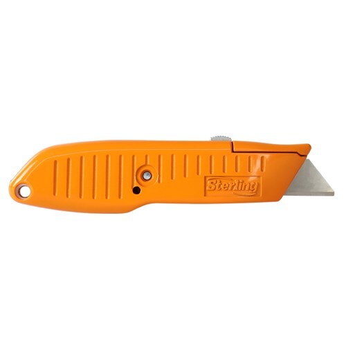 Sterling Orange Safety Ultra-Grip Self Retracting Knife - 115-1YRH2