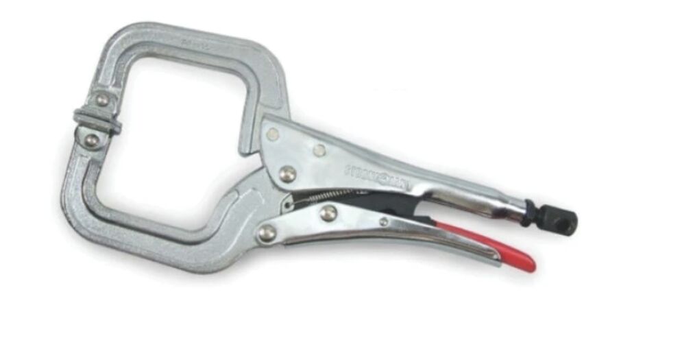 Strong Hand Tools 280 x 83 x 100mm Swivel Tip Locking C-Clamp Pliers