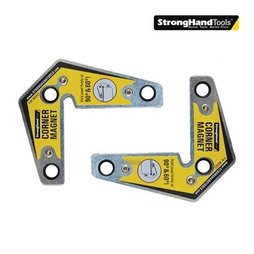 Strong Hand Tools Corner Magnet 60 & 90° 14Kg Pull Force - Pack of 2 - AIMS Industrial Supplies