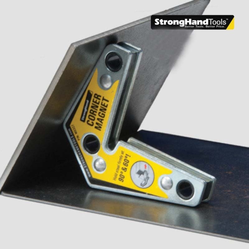 Strong Hand Tools Corner Magnet 60 & 90° 14Kg Pull Force - Pack of 2 - AIMS Industrial Supplies