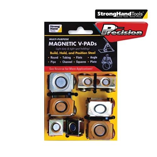 Strong Hand Tools MVDF44 Magnetic V-Pad & Adjustable 8kg Pull Force, 4pcs - AIMS Industrial Supplies