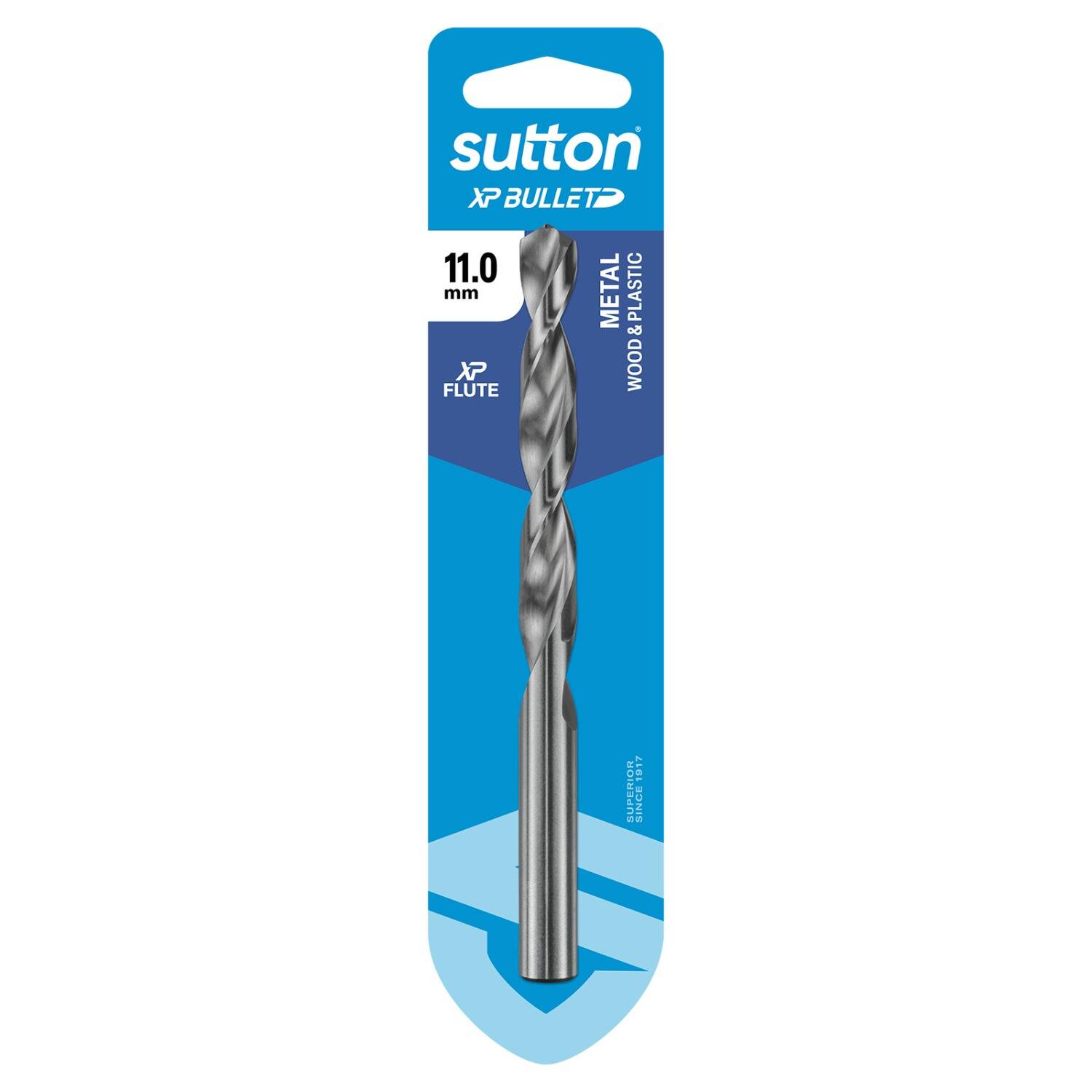 Sutton 11.0 x 142mm HSS Bright XP Bullet Carded Jobber Drill Bit - D220H1100