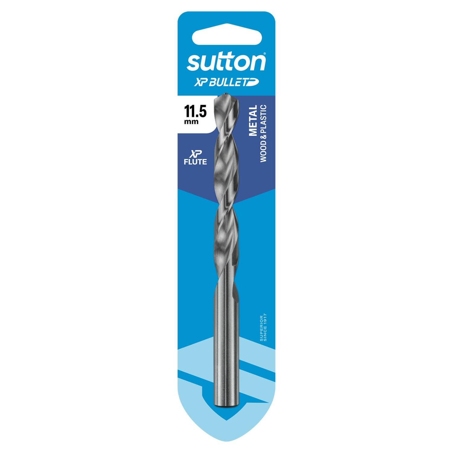 Sutton 11.5 x 142mm HSS Bright XP Bullet Carded Jobber Drill Bit - D220H1150