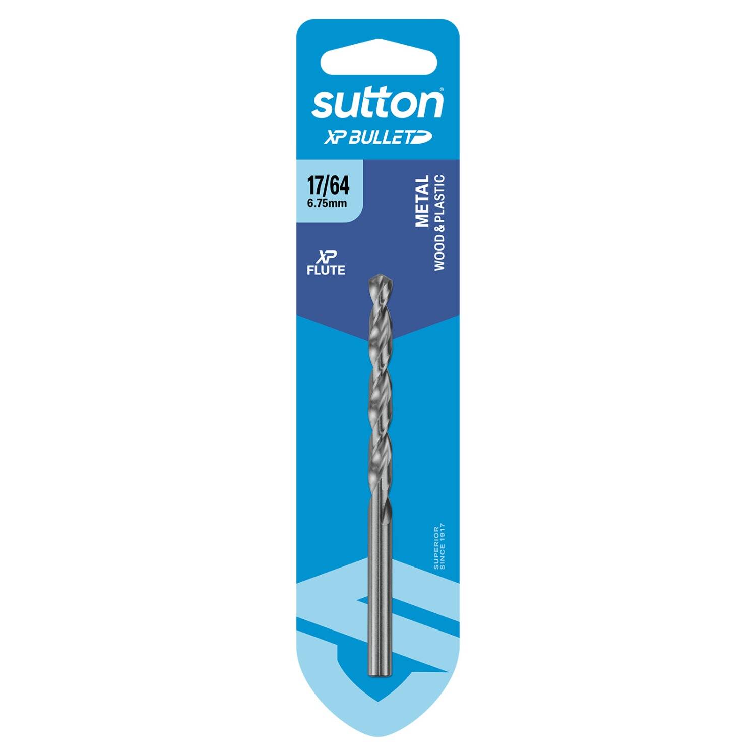 Sutton 17/64" x 109mm HSS Bright XP Bullet Carded Jobber Drill Bit - D220H0676