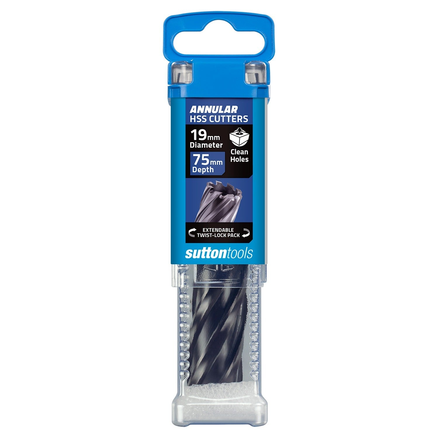 Sutton 19 x 75mm M2Al Annular Cutter HSS TiAlN - H182