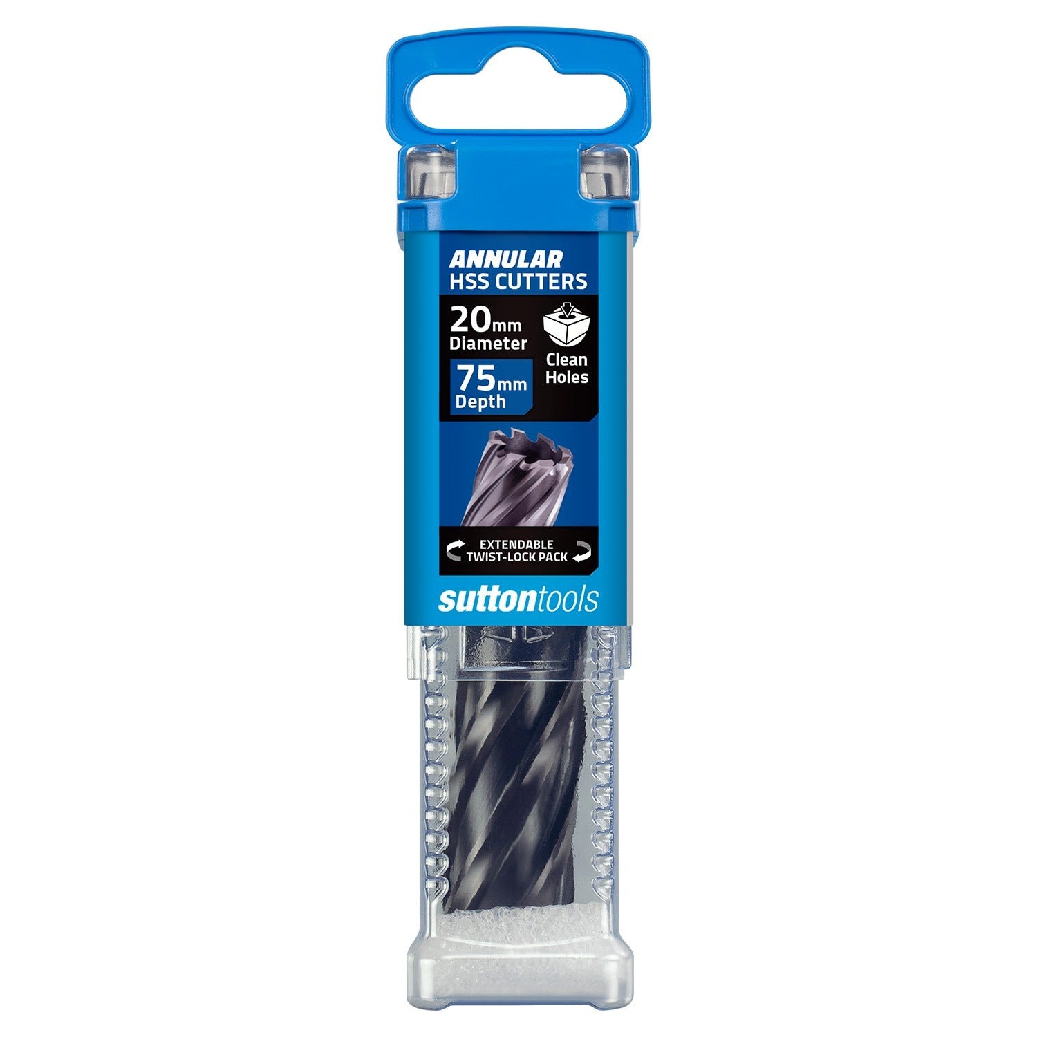 Sutton 20 x 75mm M2Al Annular Cutter HSS TiAlN - H182
