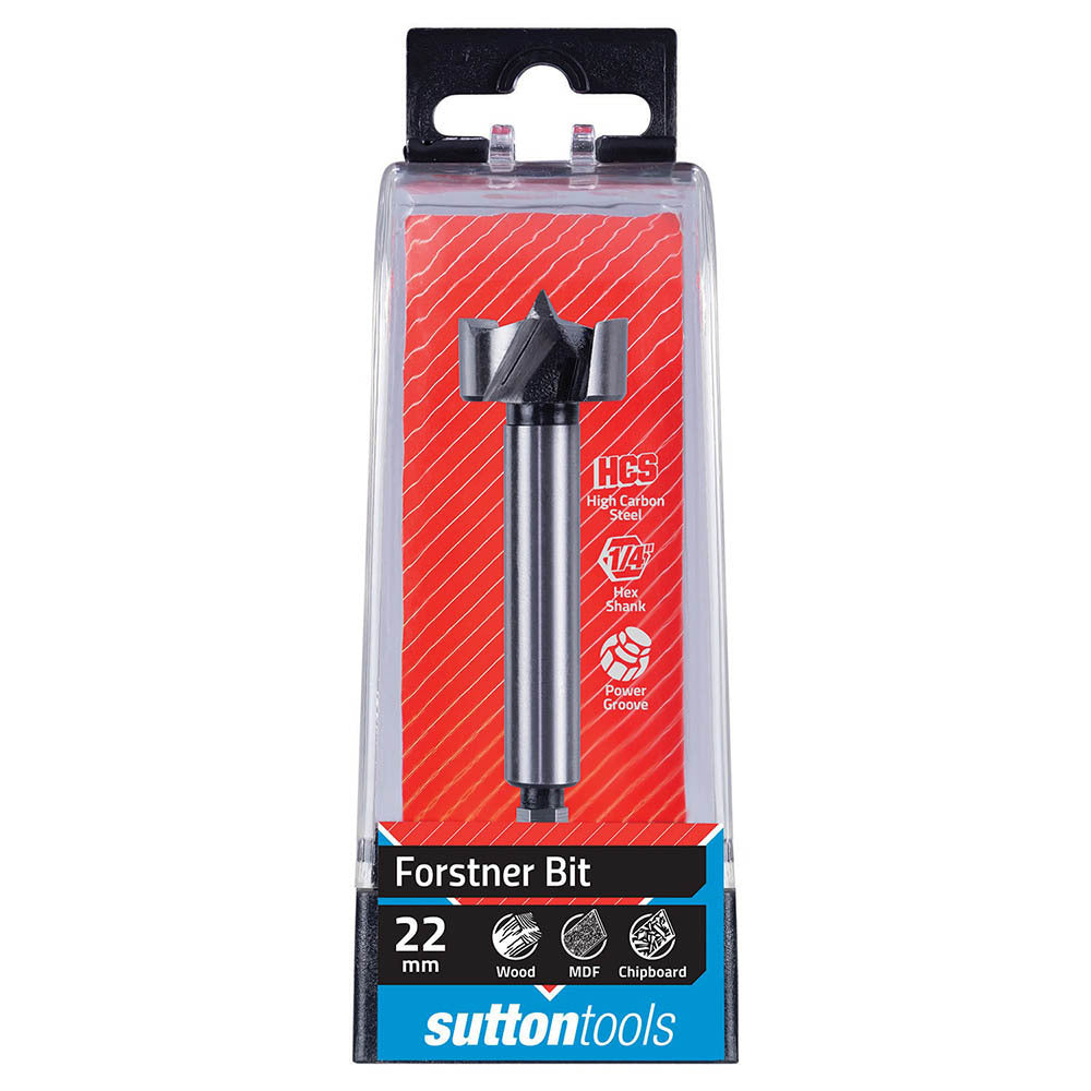 Sutton 22mm HCS Forstner Drill Bit With Quick Change Shank D5230220