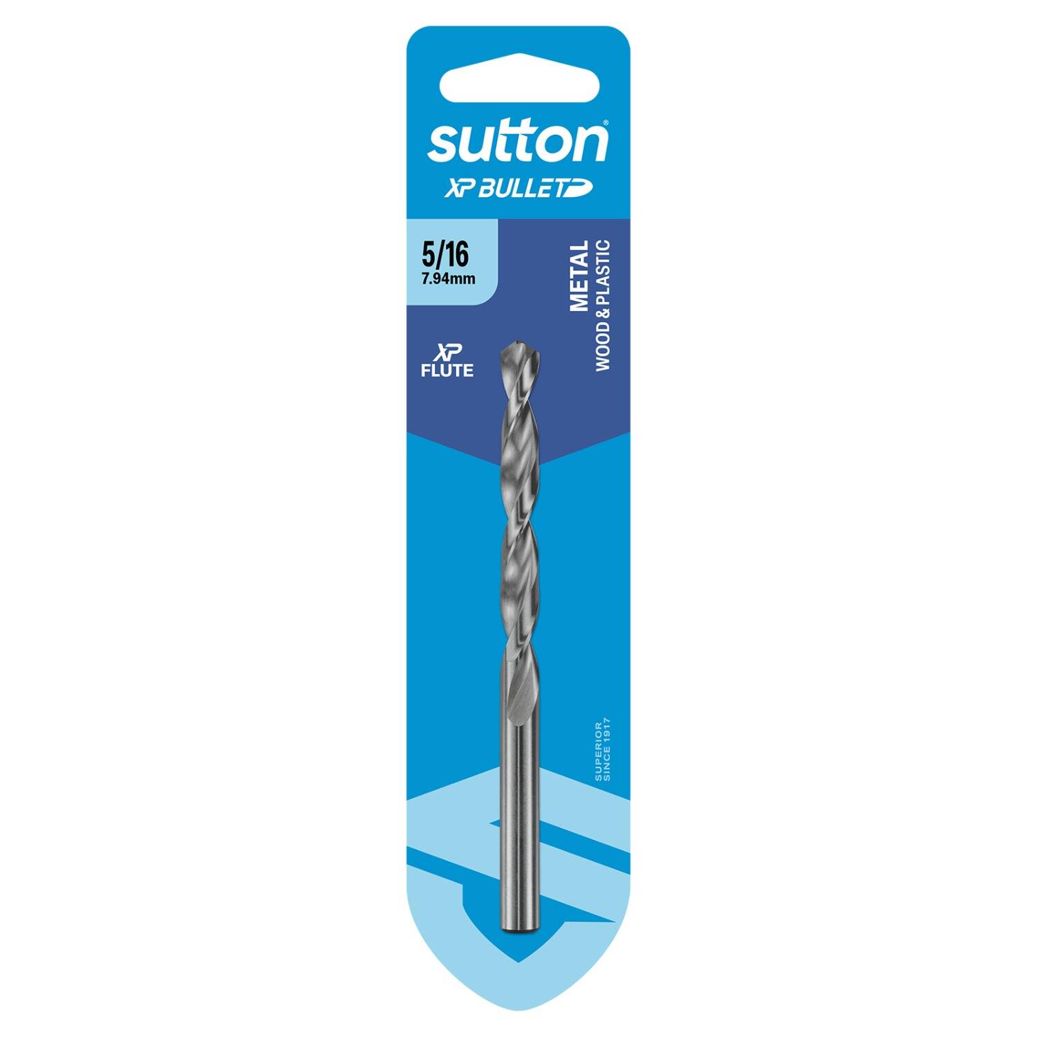 Sutton 5/16" x 117mm HSS Bright XP Bullet Carded Jobber Drill Bit - D220H0794