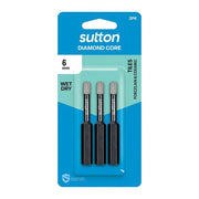 Sutton 6 - 10mm Diamond Core Drill Bit Wet/Dry Set, 3 Pieces - D618S3B - AIMS Industrial Supplies