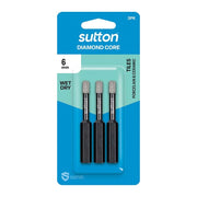 Sutton 6 - 10mm Diamond Core Drill Bit Wet/Dry Set, 3 Pieces - D618S3B1