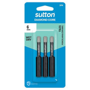 Sutton 6mm Diamond Core Drill Bit Wet/Dry, 3/Pack - D618T0600 - AIMS Industrial Supplies