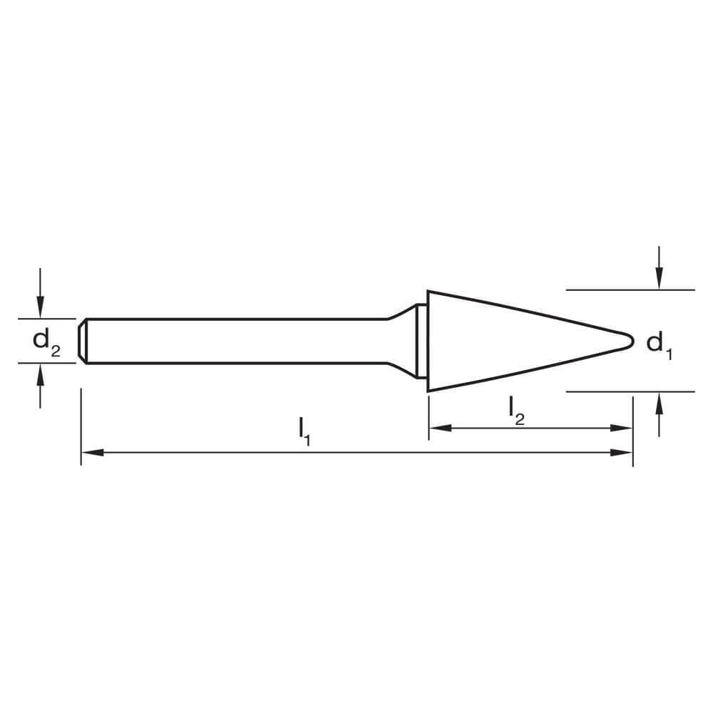 Sutton B208 Carbide Burr - Cone Shape - Double Cut - AIMS Industrial Supplies