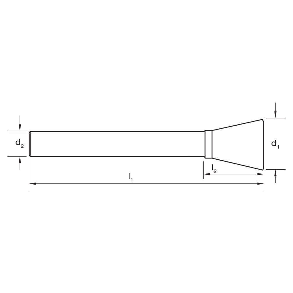 Sutton B209 Carbide Burr - Inverted Cone Shape - Double Cut - AIMS Industrial Supplies