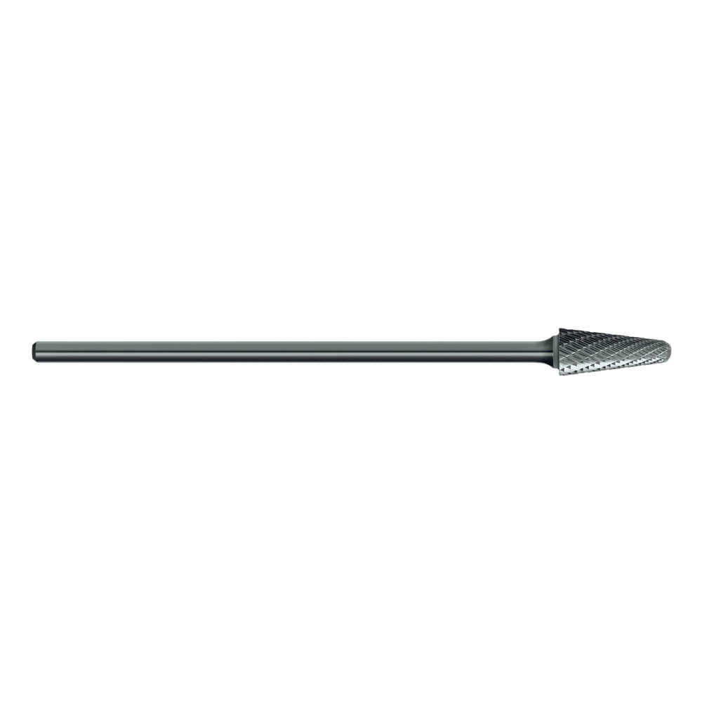 Sutton B214SL3L6 3/8 x 1 1/2 x 1/4 Shank Carbide Burr Taper Shape Radius End Long - AIMS Industrial Supplies