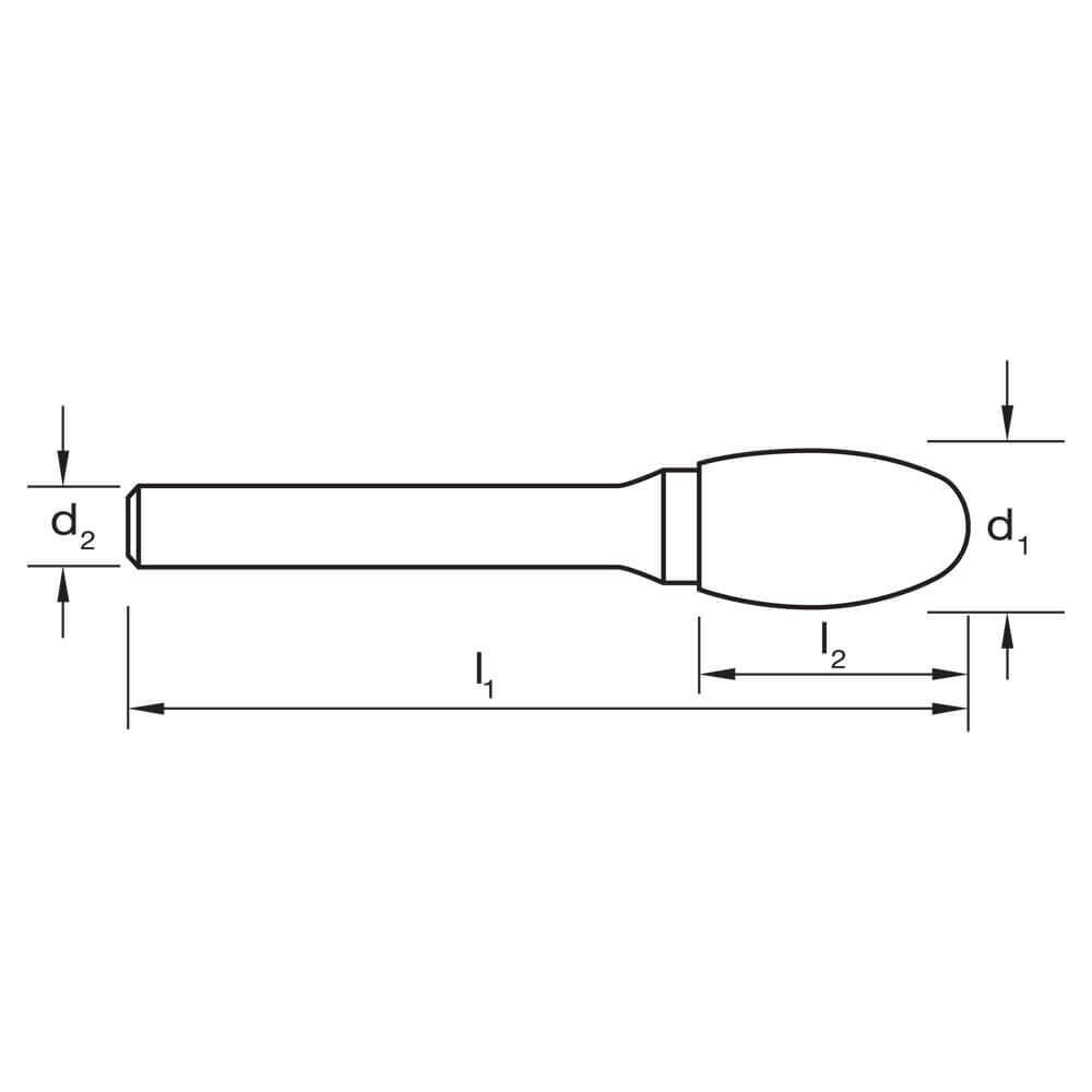Sutton B218 Carbide Burr - Oval Shape - Aluminium Cut2