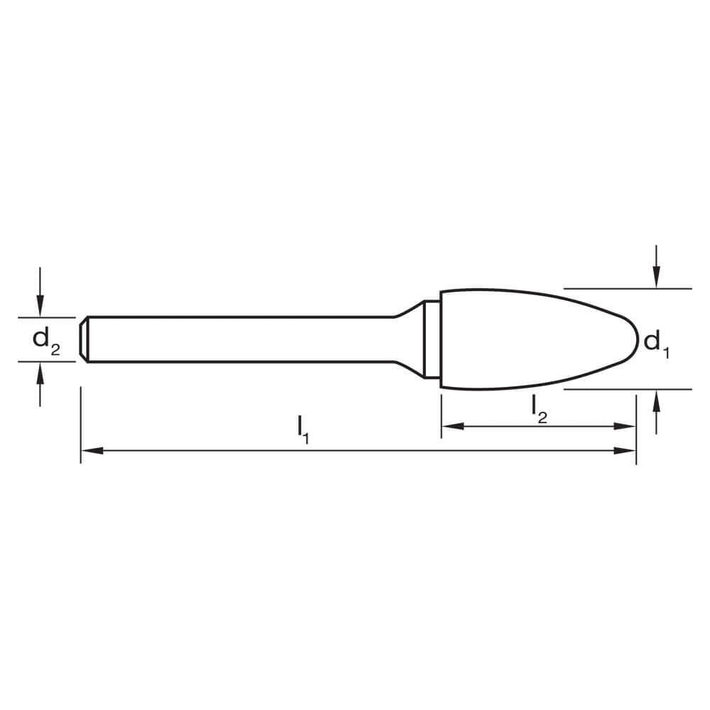 Sutton B219 Carbide Burr - Tree Shape Radius End - Aluminium Cut - AIMS Industrial Supplies