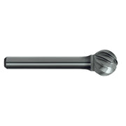 Sutton B317SD3AC 9.6 x 9.5 x 6mm Shank Carbide Burr Ball Shape - AIMS Industrial Supplies