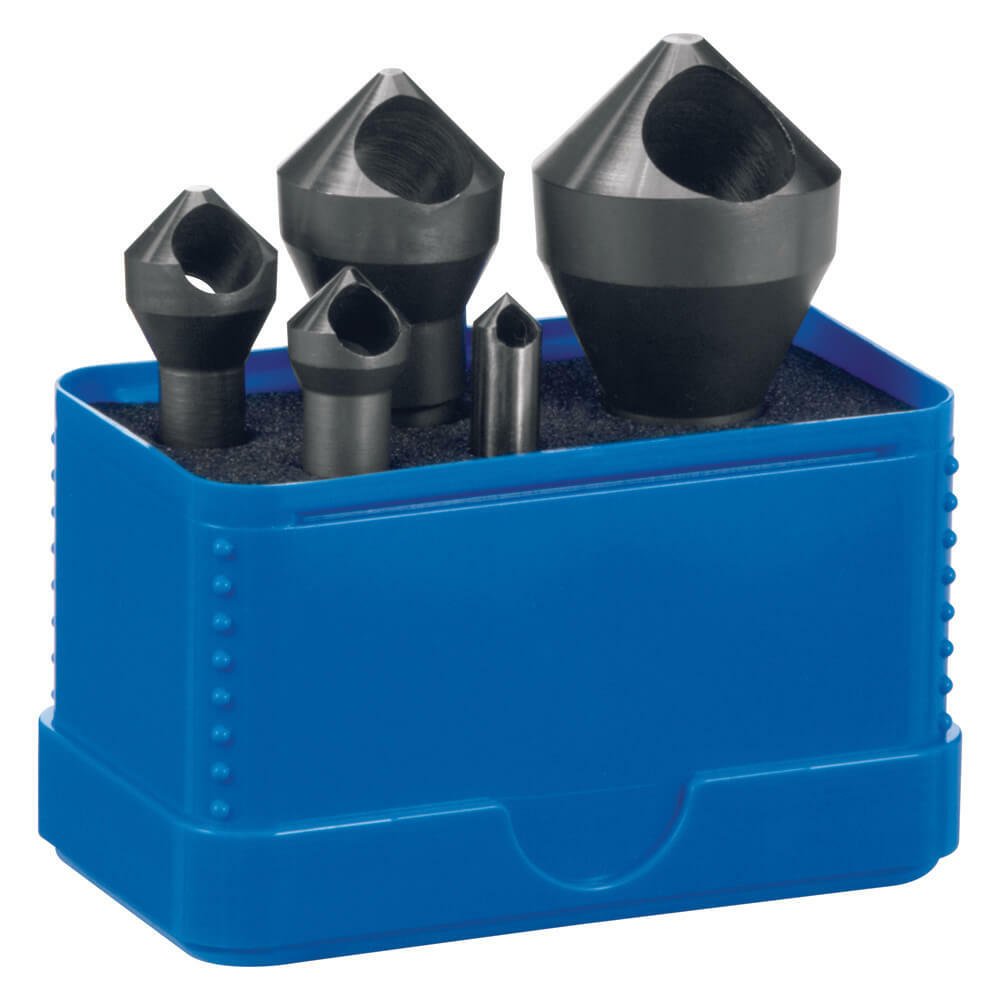 Sutton C101SC1 90° Deburring Countersink Set 5 piece Cross Hole - HSS - AIMS Industrial Supplies