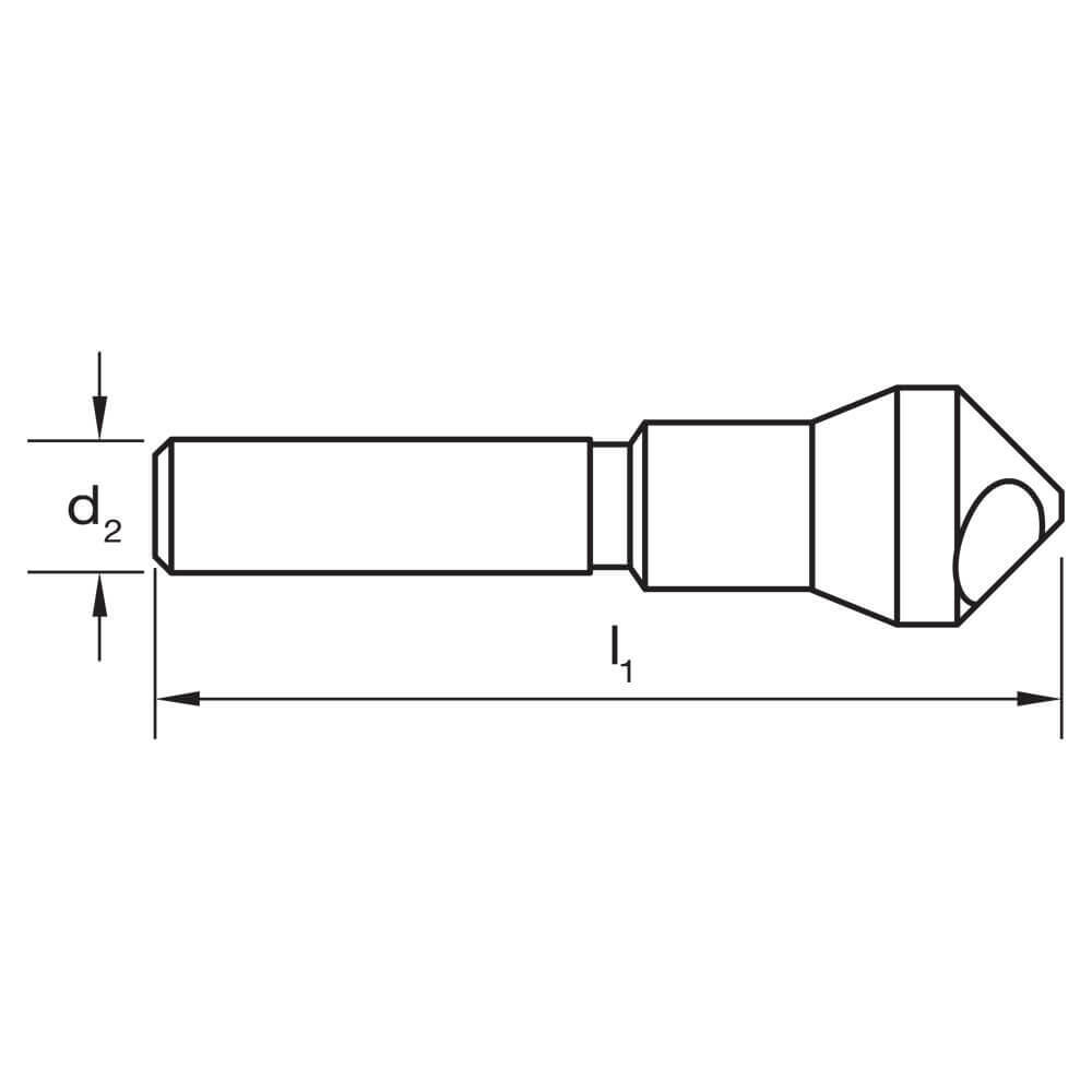 Sutton C102SC1T 90° Deburring Countersink Set 5piece Cross Hole HSS Tinite5