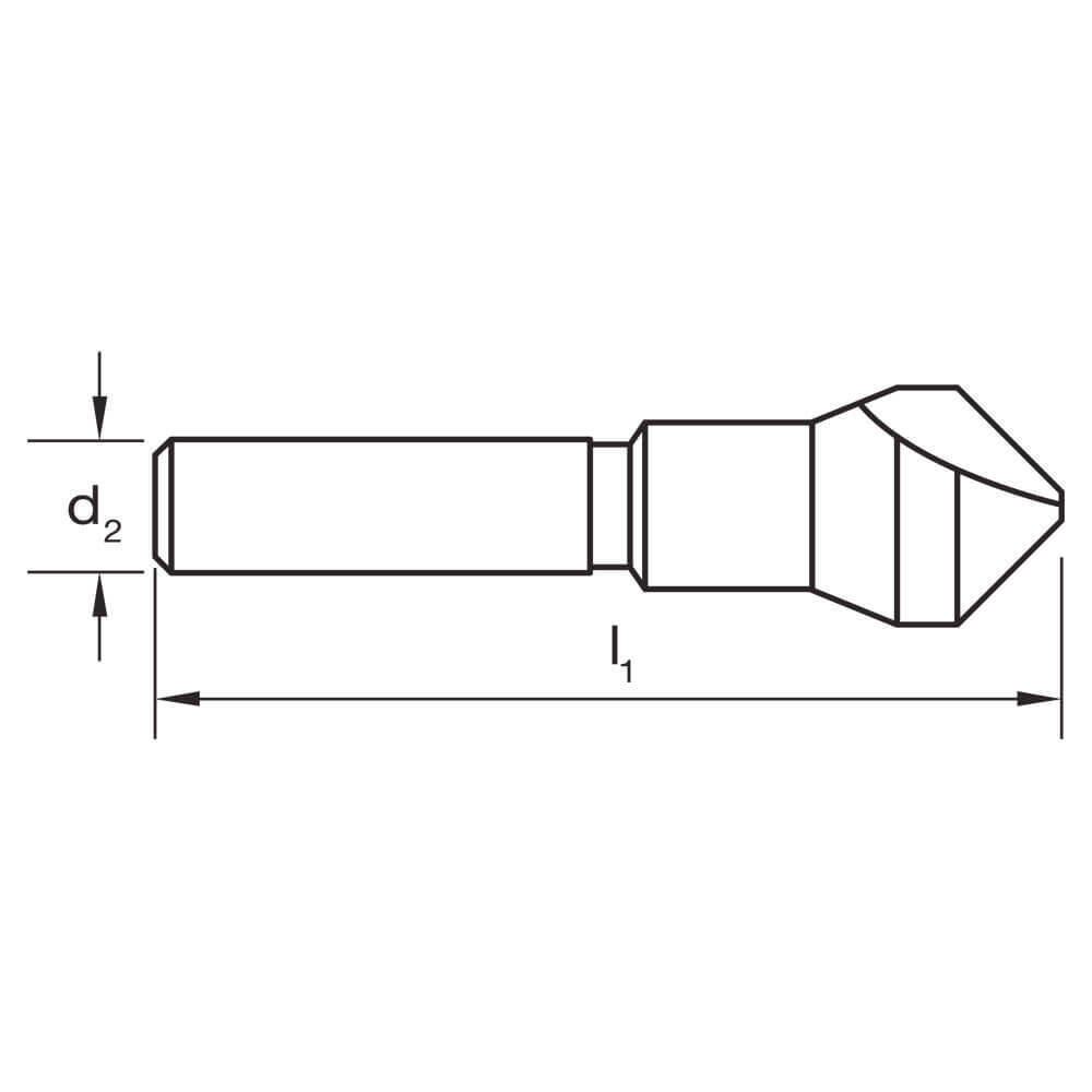 Sutton C104 90° Single Flute Countersink Bit - HSS - Tinite - AIMS Industrial Supplies
