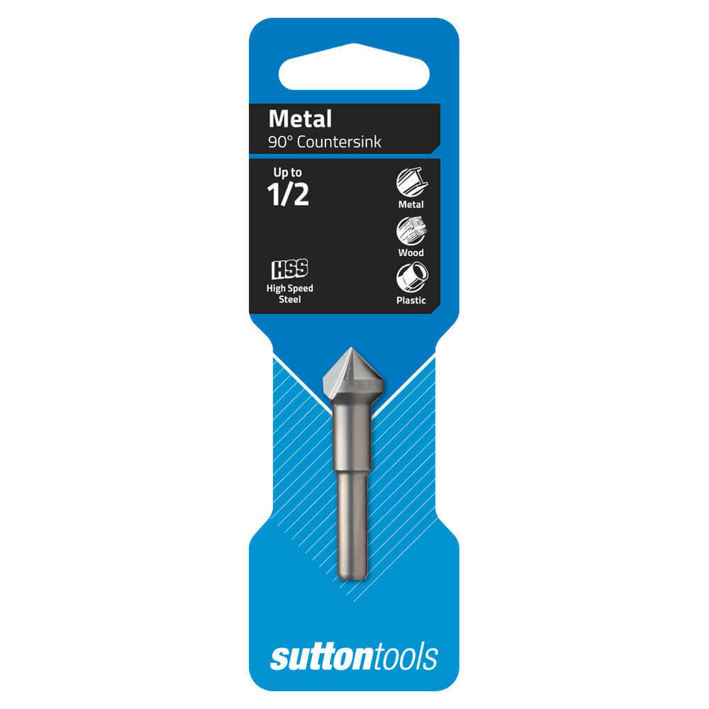 Sutton C1090127 CSF-1 12.7mm 90° Countersink Bit - Single Flute - HSS2