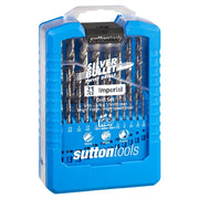 Sutton D101S2 21 piece Silver Bullet Jobber Imperial Drill Set HSS - AIMS Industrial Supplies