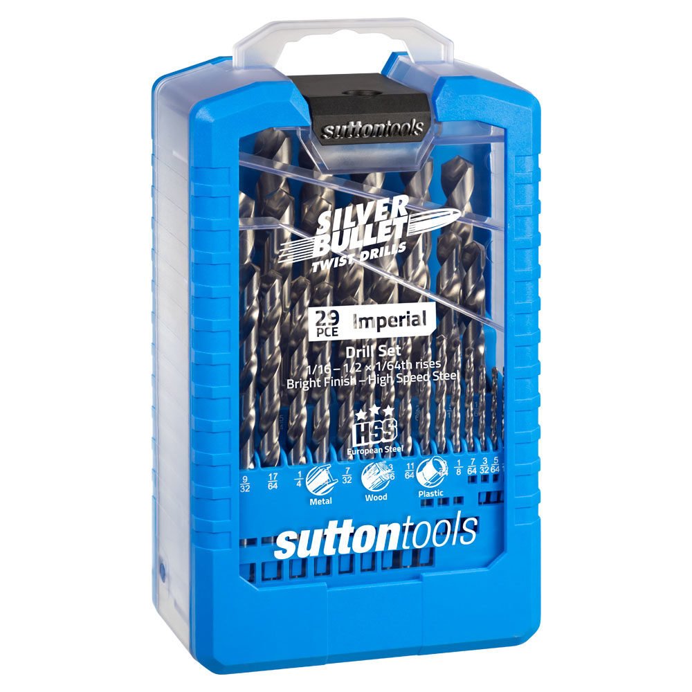 Sutton D101S3 29 piece Silver Bullet Jobber Imperial Drill Set HSS - AIMS Industrial Supplies