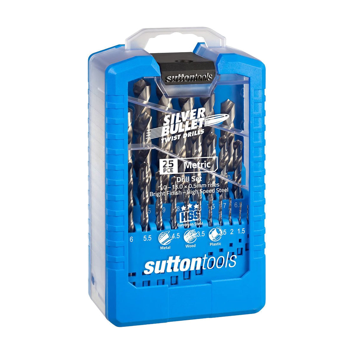 Sutton D101SM3 25 piece Silver Bullet Jobber Metric Drill Set HSS