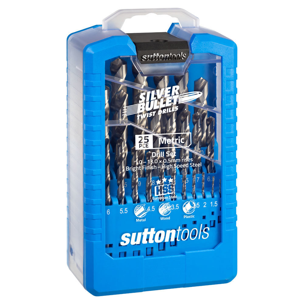 Sutton D101SM3 25 piece Silver Bullet Jobber Metric Drill Set HSS1
