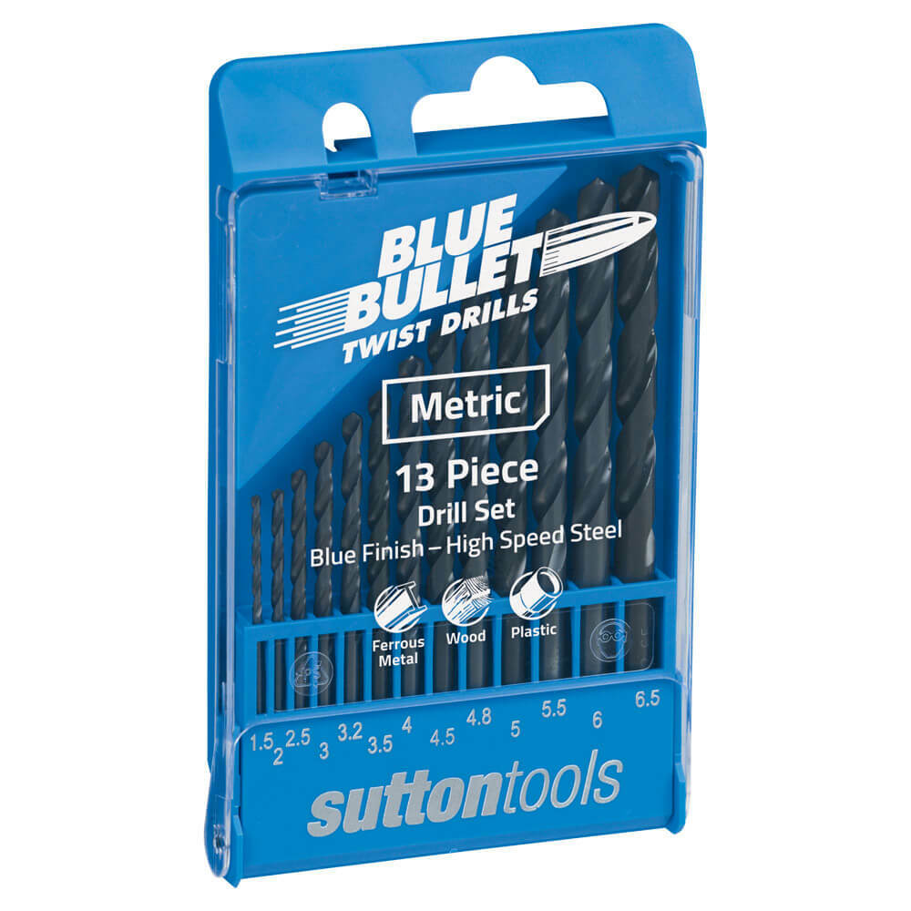 Sutton D102SM1 13 piece Blue Bullet Metric Jobber Drill Set HSS2