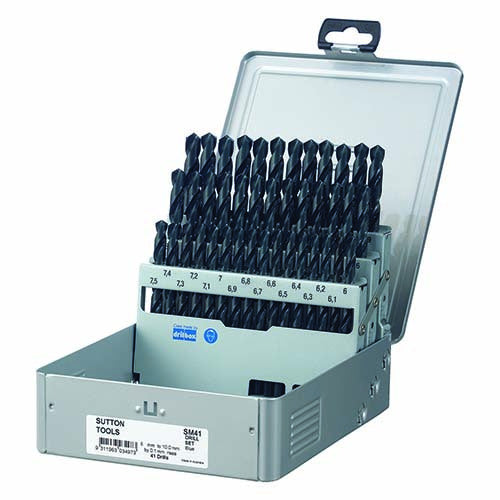 Sutton D102SM41 41 piece Blue Bullet Metric Jobber Drill Set HSS1
