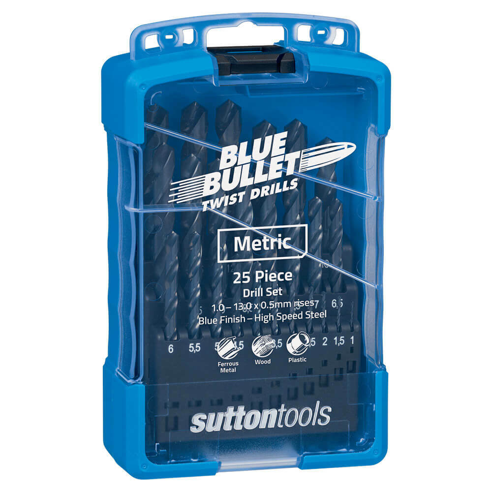 Sutton D102SM8 29 piece Blue Bullet Metric Jobber Drill Set HSS2