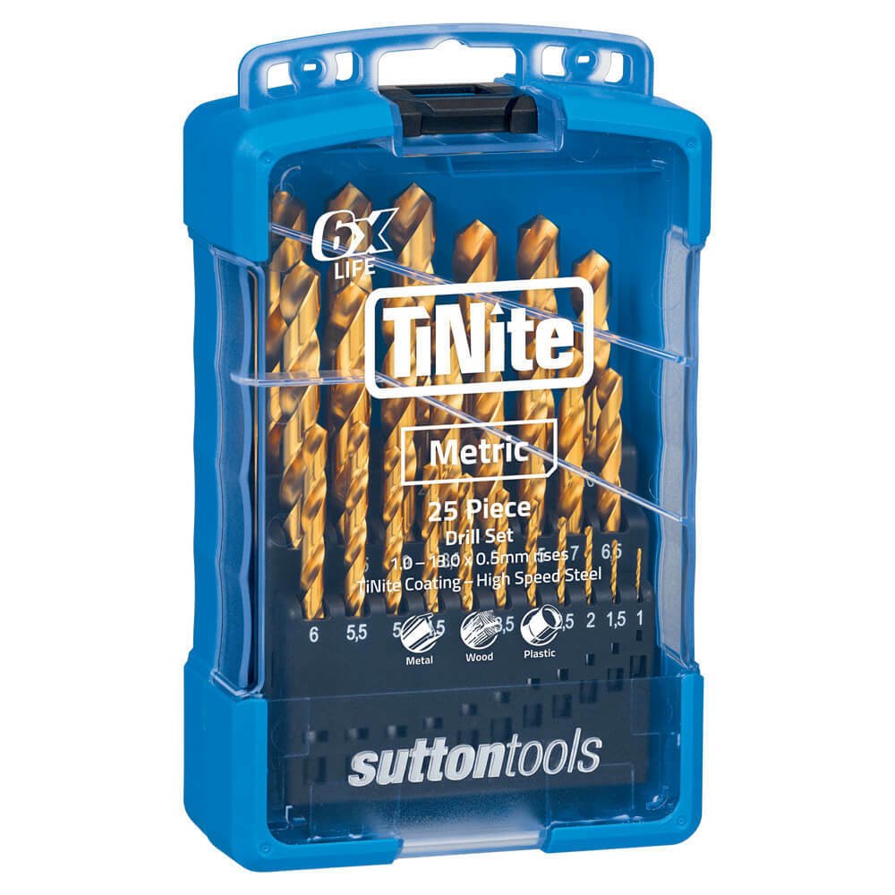 Sutton D103SM3 25 piece Tinite Jobber Metric Drill Set - HSS TiN - AIMS Industrial Supplies