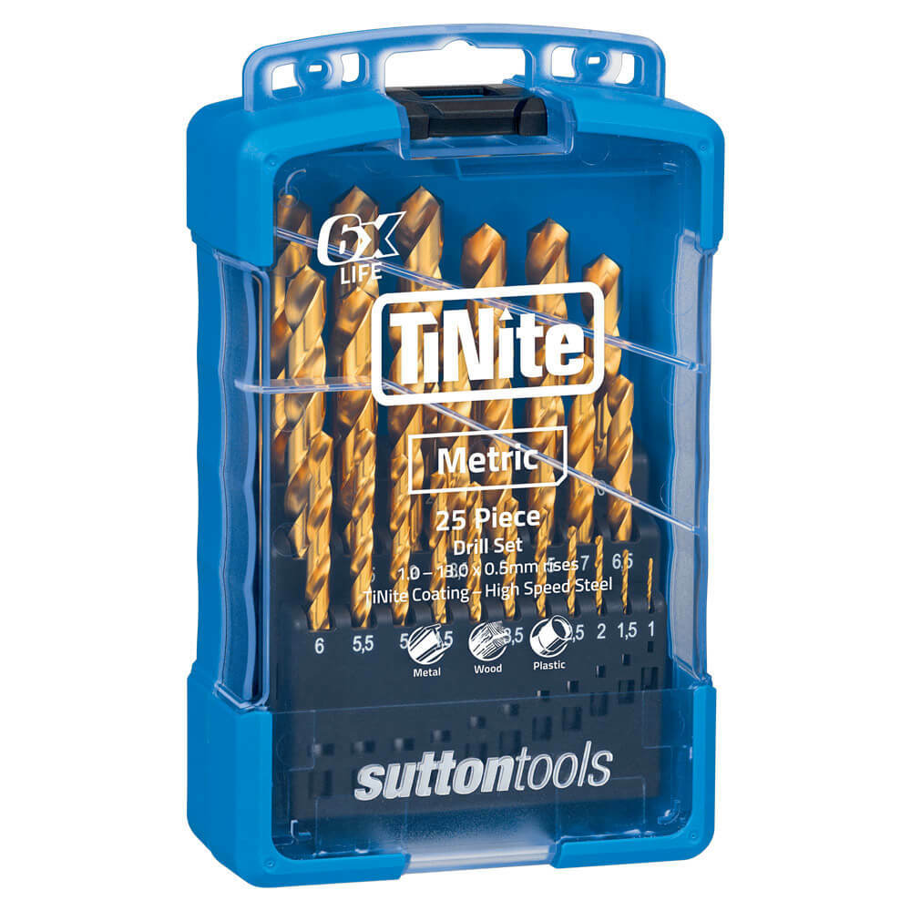 Sutton D103SM3 25 piece Tinite Jobber Metric Drill Set - HSS TiN2