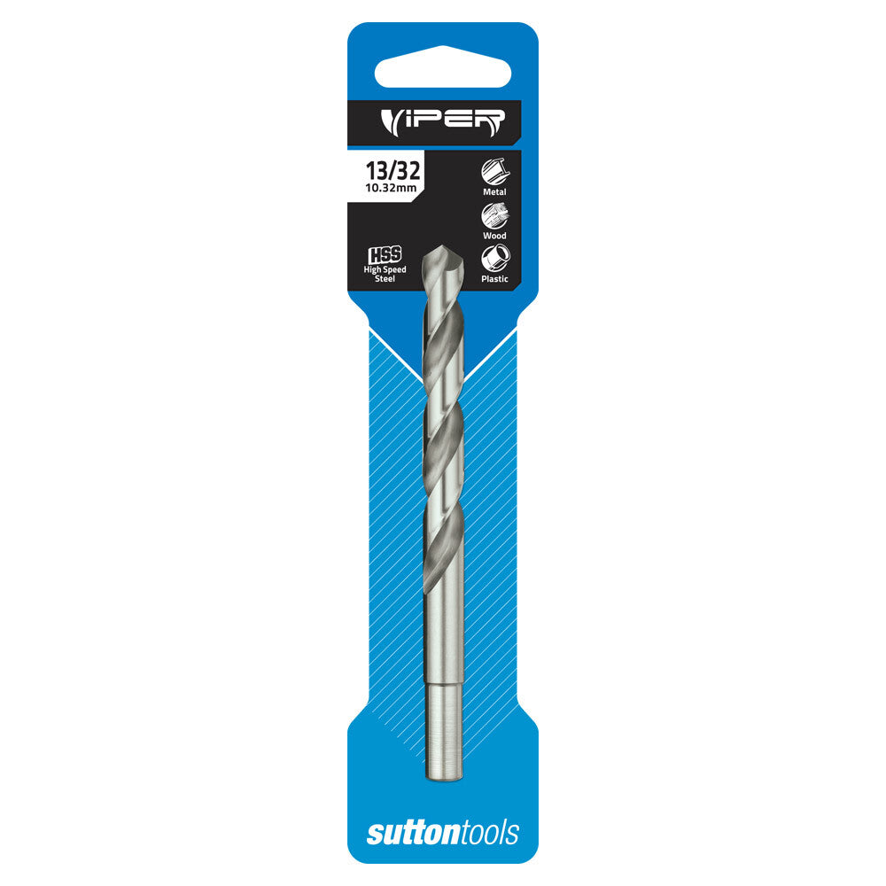 Sutton D1051032 13/32" Jobber Viper Drill Bit - HSS - Split Point