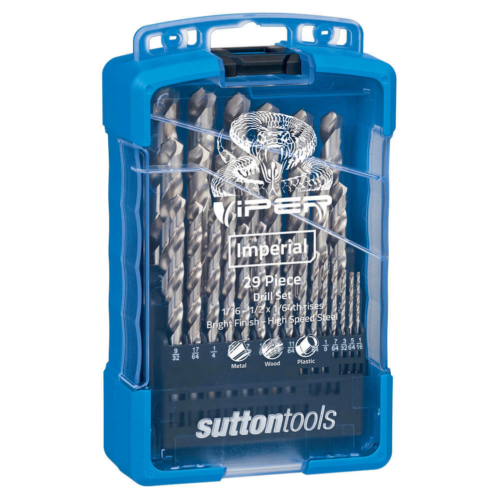 Sutton D105V3 29 piece Jobber Viper Imperial Drill Set - HSS2