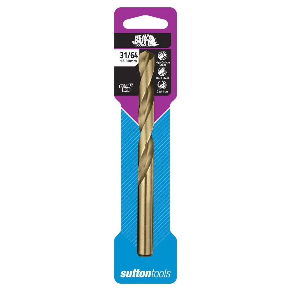 Sutton D108 Cobalt Jobber Drill Bit - Imperial - Colour Temp - AIMS Industrial Supplies