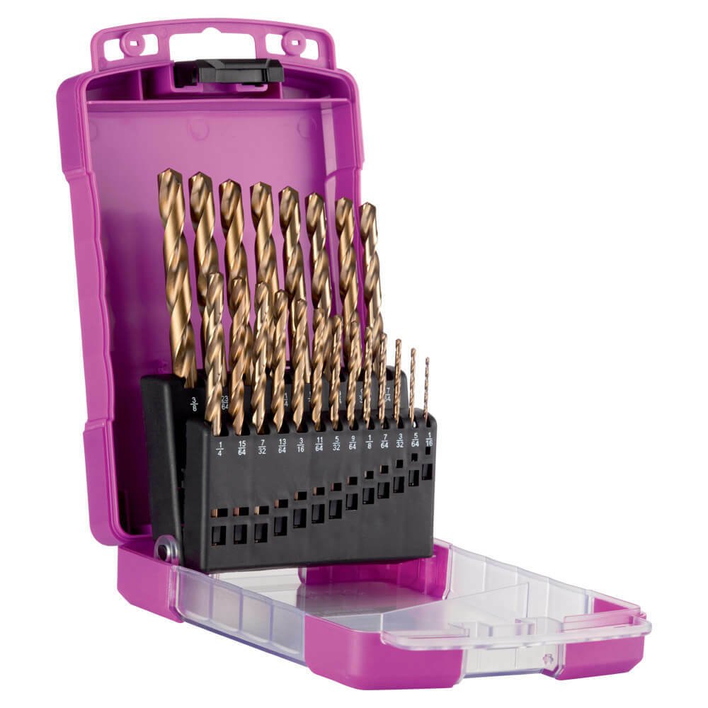 Sutton D109S2 21 piece Cobalt Imperial Jobber Drill Set Colour Temp - AIMS Industrial Supplies