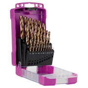 Sutton D109SM3 25 piece Cobalt Metric Jobber Drill Set Colour Temp - AIMS Industrial Supplies