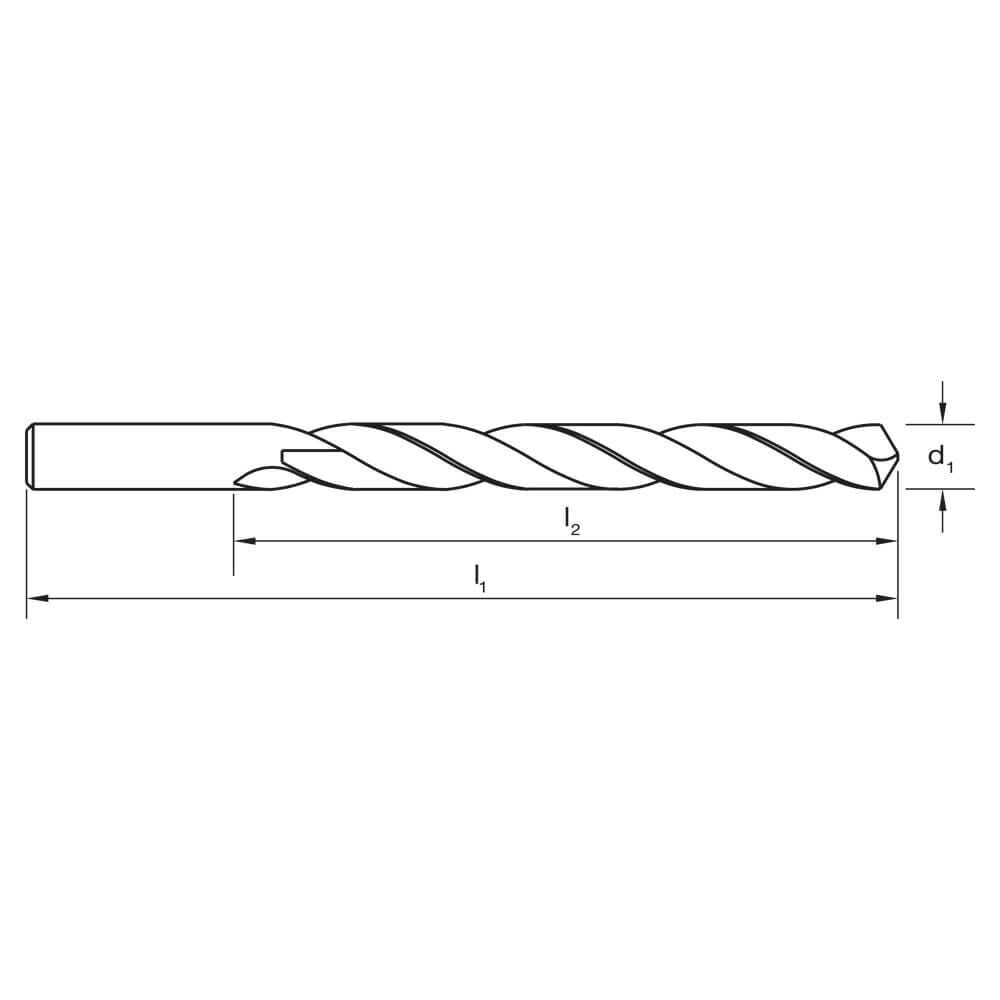 Sutton D1130610 6.1mm Long Drill Bit - ANSI B94-11 - HSS - Pack of 53