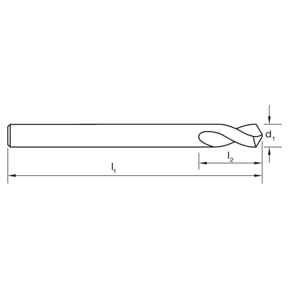 Sutton D123 Silver Bullet Stub Drill Bit - Panel - HSS3